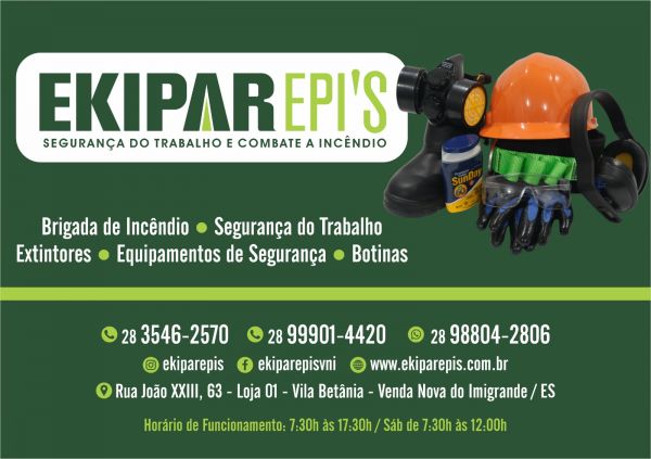Ekipar EPI Segurança do Trabalho e Combate a Incêndio